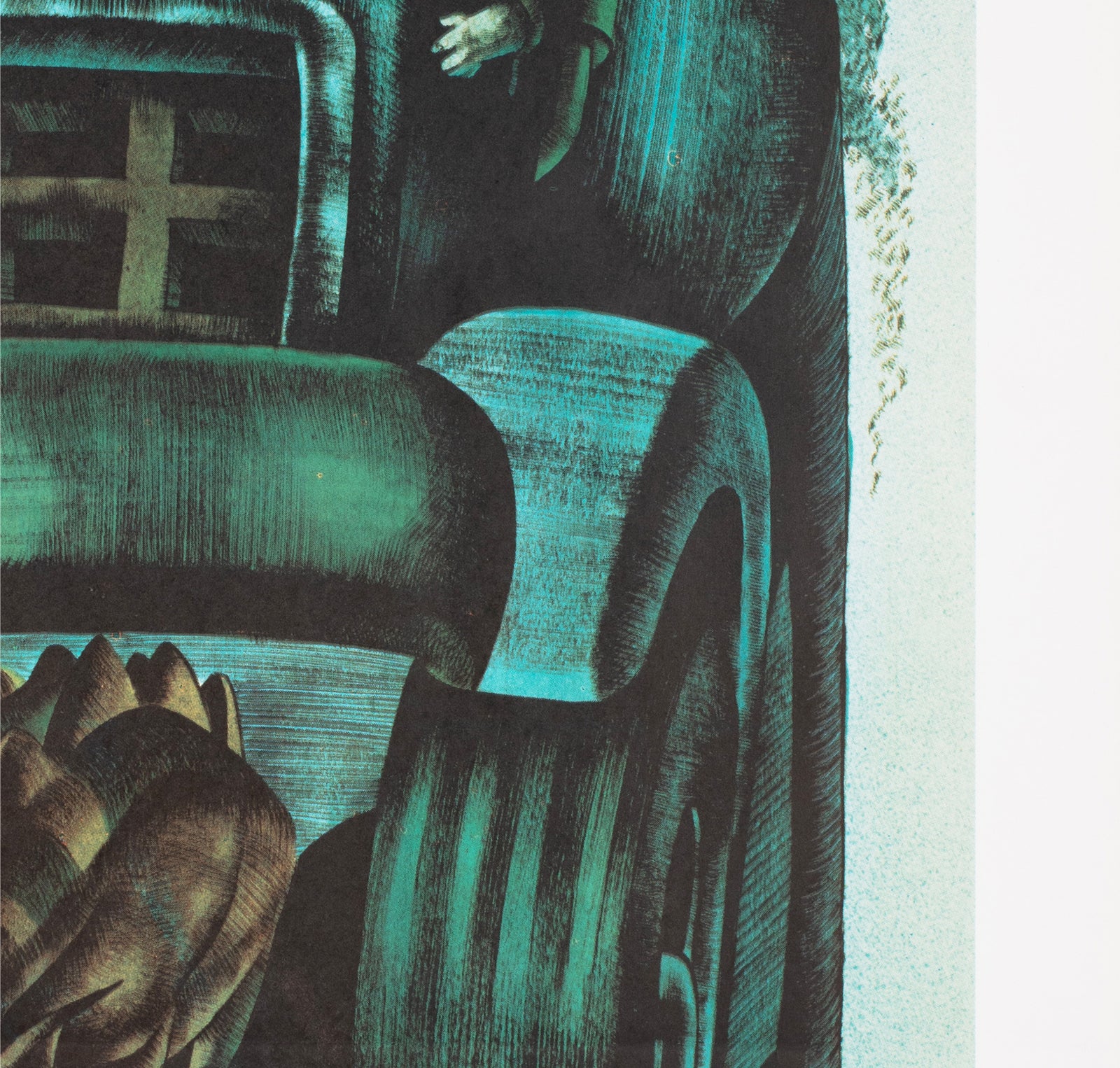 Duel 1973 Swedish Film Poster Hans Arnold - detail