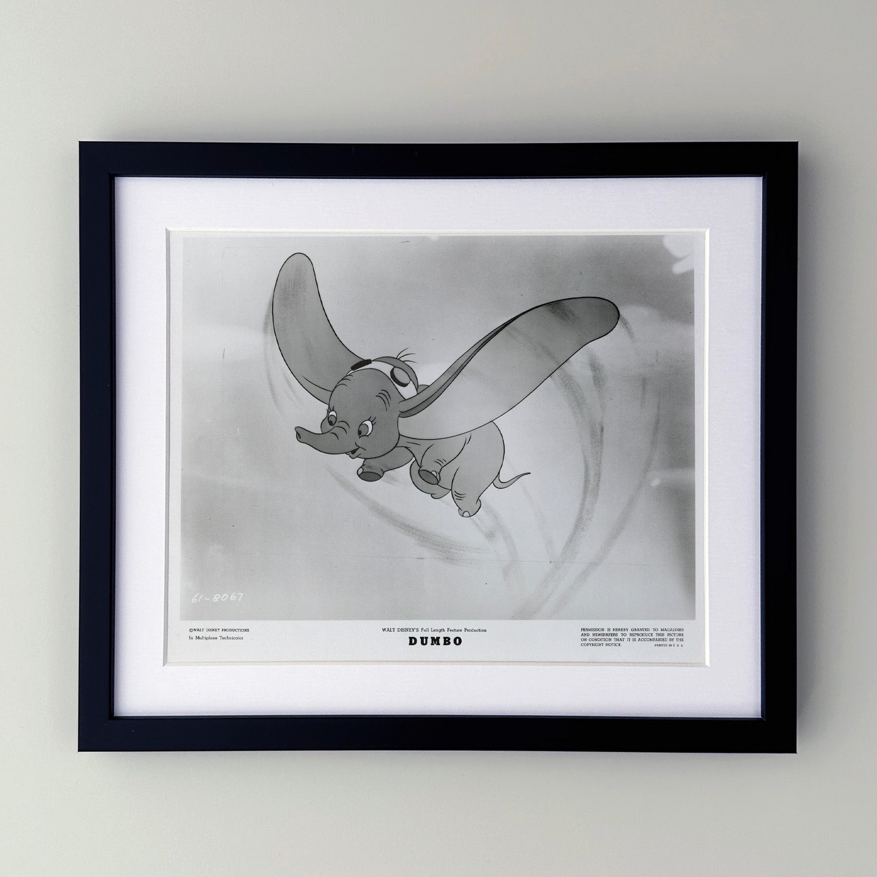 Dumbo 1941 Film Movie Press Publicity Still Framed
