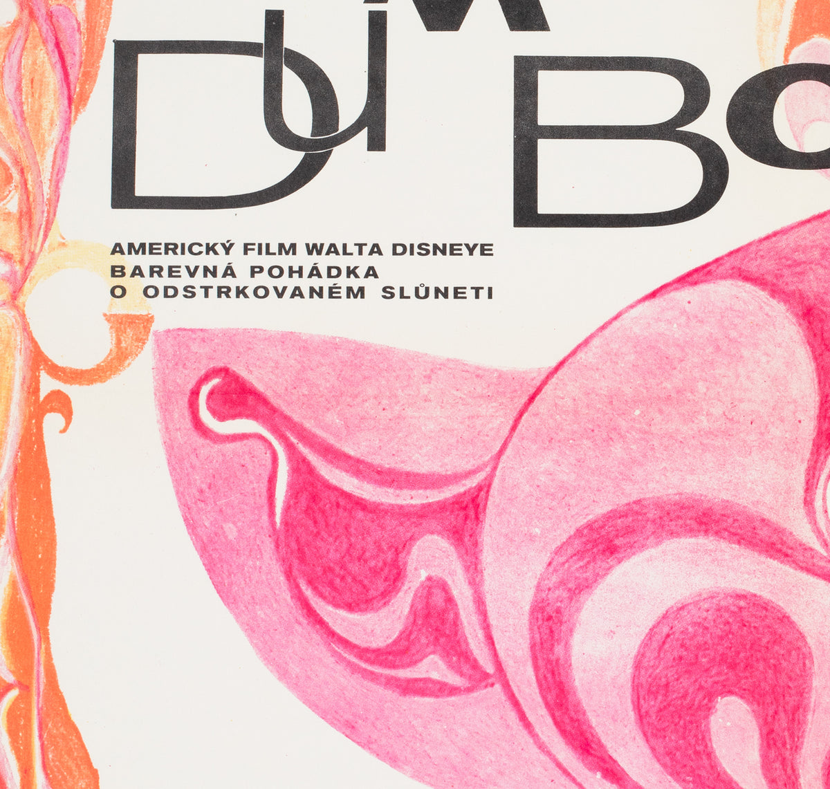 Dumbo 1971 Czech A1 Film Movie Poster - detail