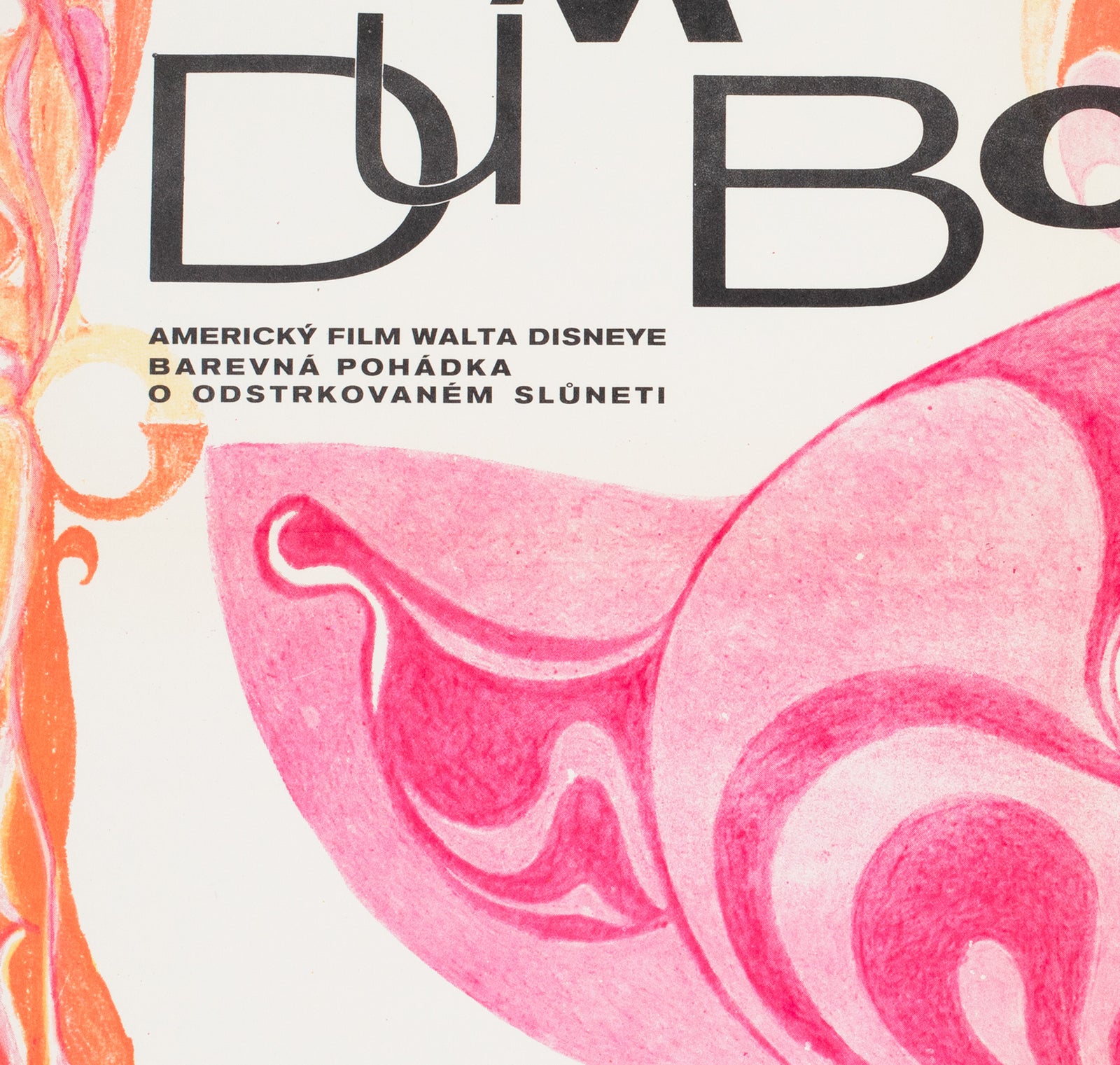 Dumbo 1971 Czech A1 Film Movie Poster - detail