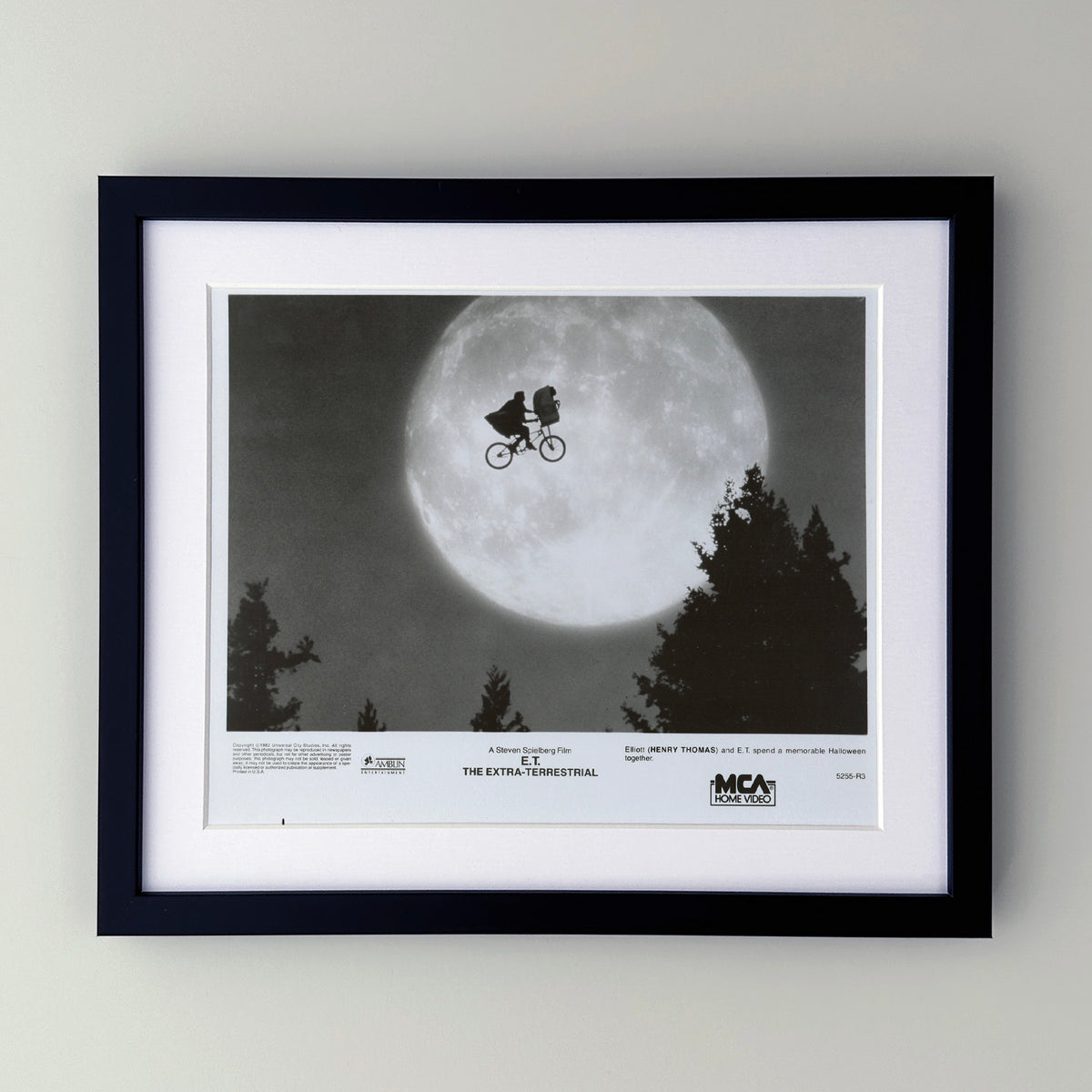 ET The Extra Terrestrial 1982 Film Movie Press Publicity Still Framed