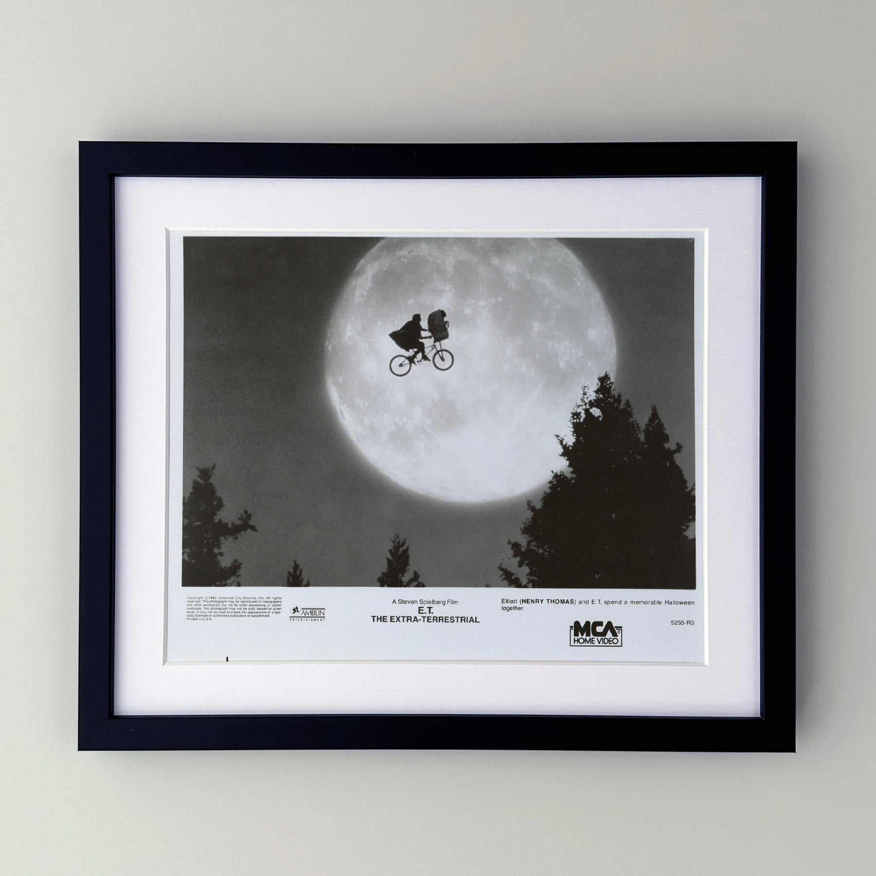 ET The Extra Terrestrial 1982 Film Movie Press Publicity Still Framed