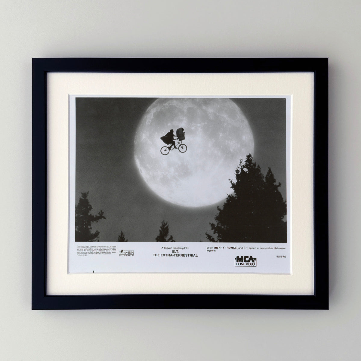ET The Extra Terrestrial 1982 Film Movie Press Publicity Still Framed