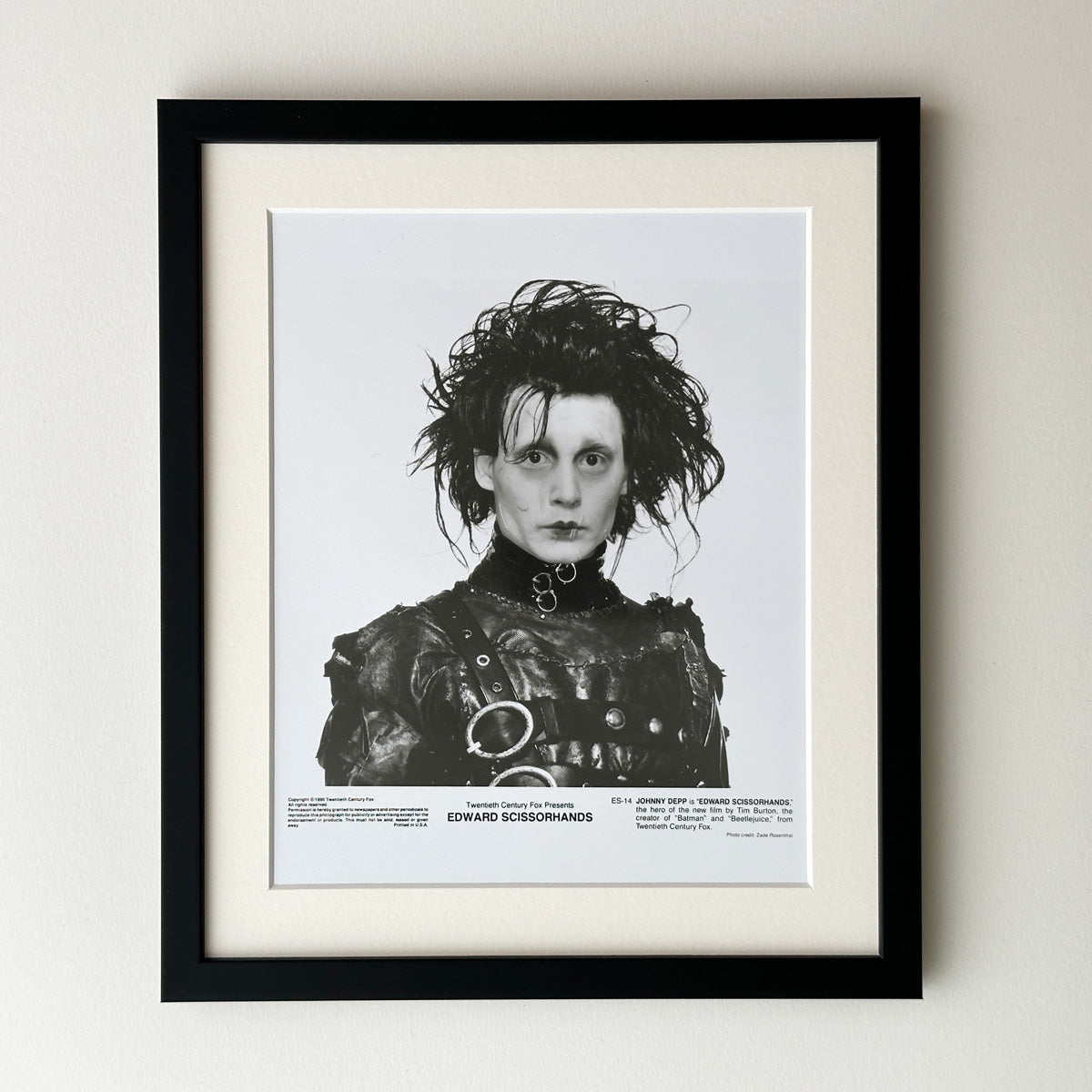 Edward Scissorhands (1990) Johnny Depp Tim Burton Publicity Film Movie Still - Framed
