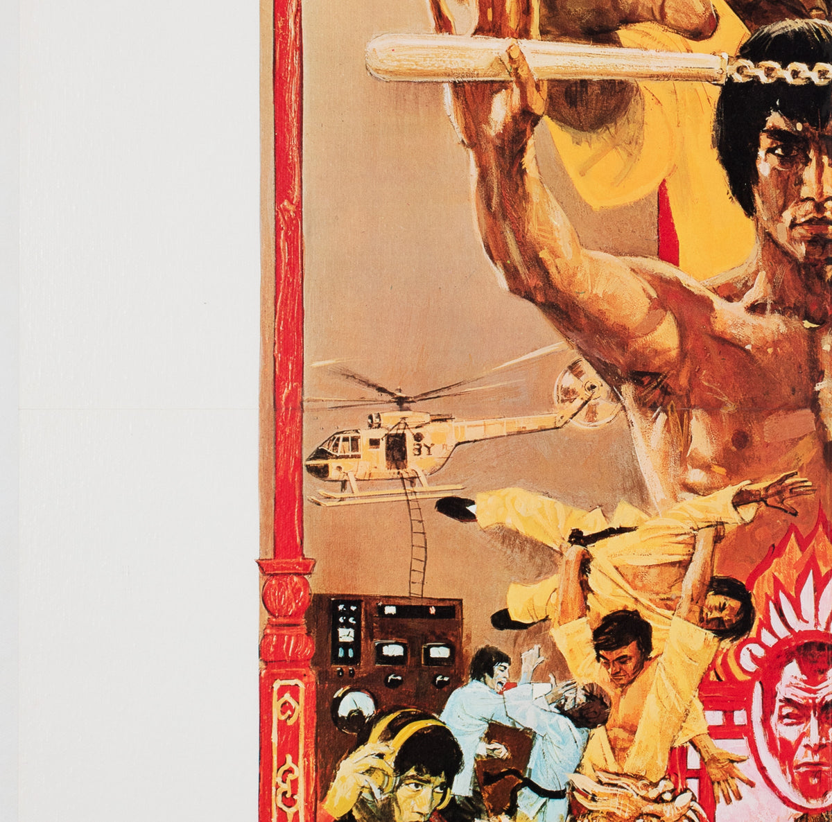 Enter the Dragon 1973 US 1 Sheet Film Movie Poster, Bob Peak - detail