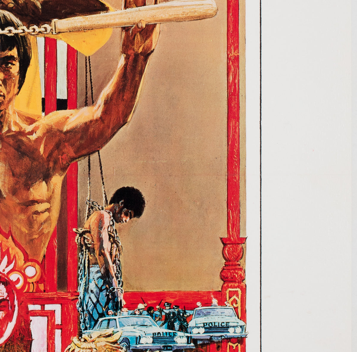 Enter the Dragon 1973 US 1 Sheet Film Movie Poster, Bob Peak - detail