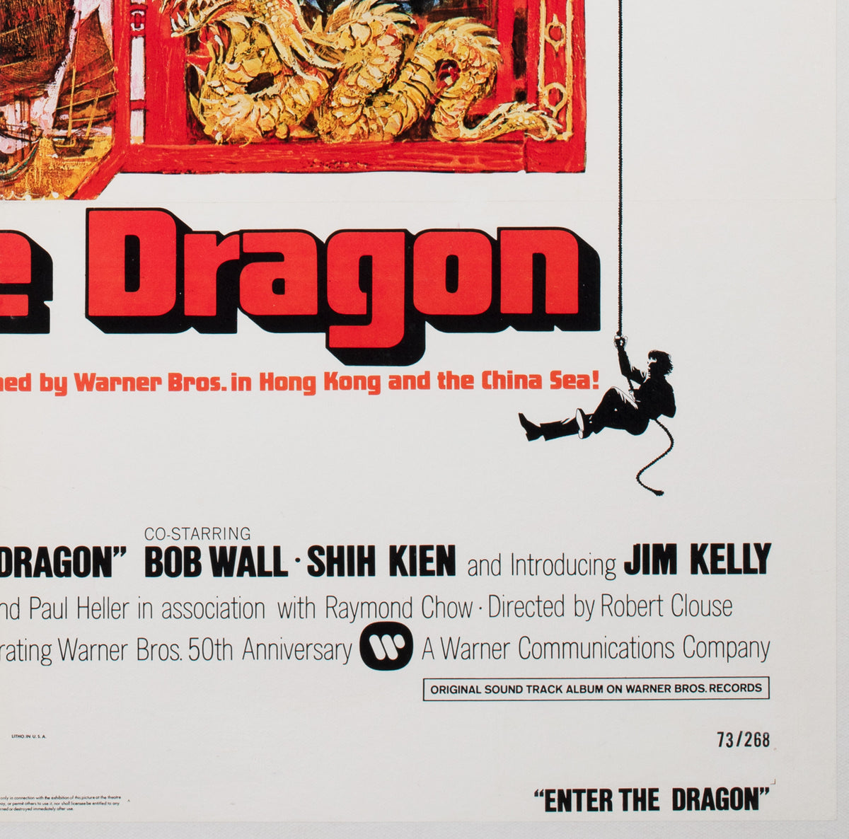 Enter the Dragon 1973 US 1 Sheet Film Movie Poster, Bob Peak - detail