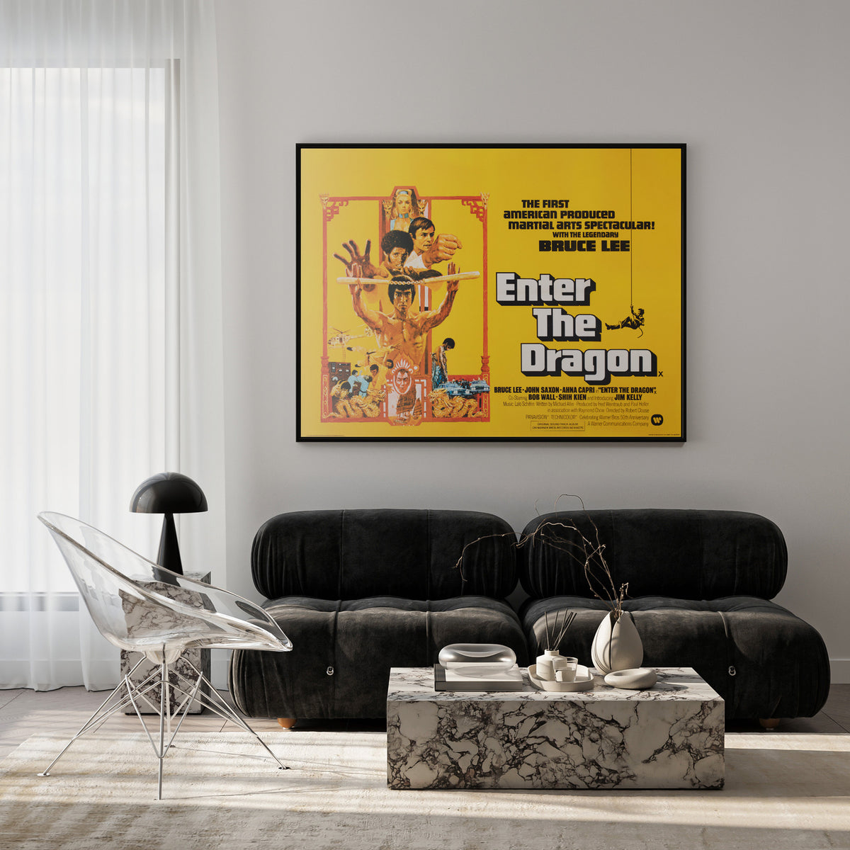 Enter the Dragon 1974 UK Quad Film Poster, Bruce Lee