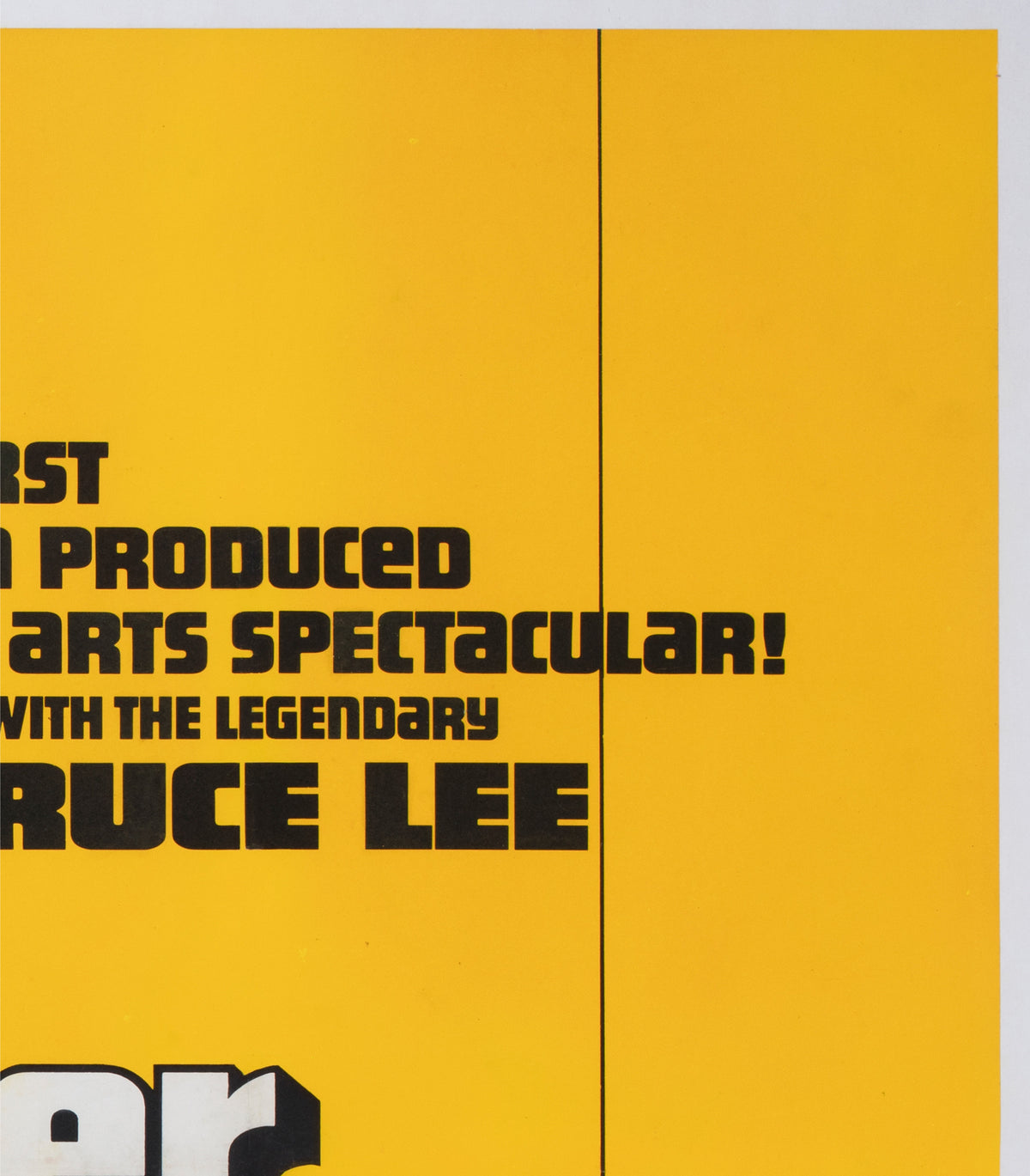 Enter the Dragon 1974 UK Quad Film Poster, Bruce Lee