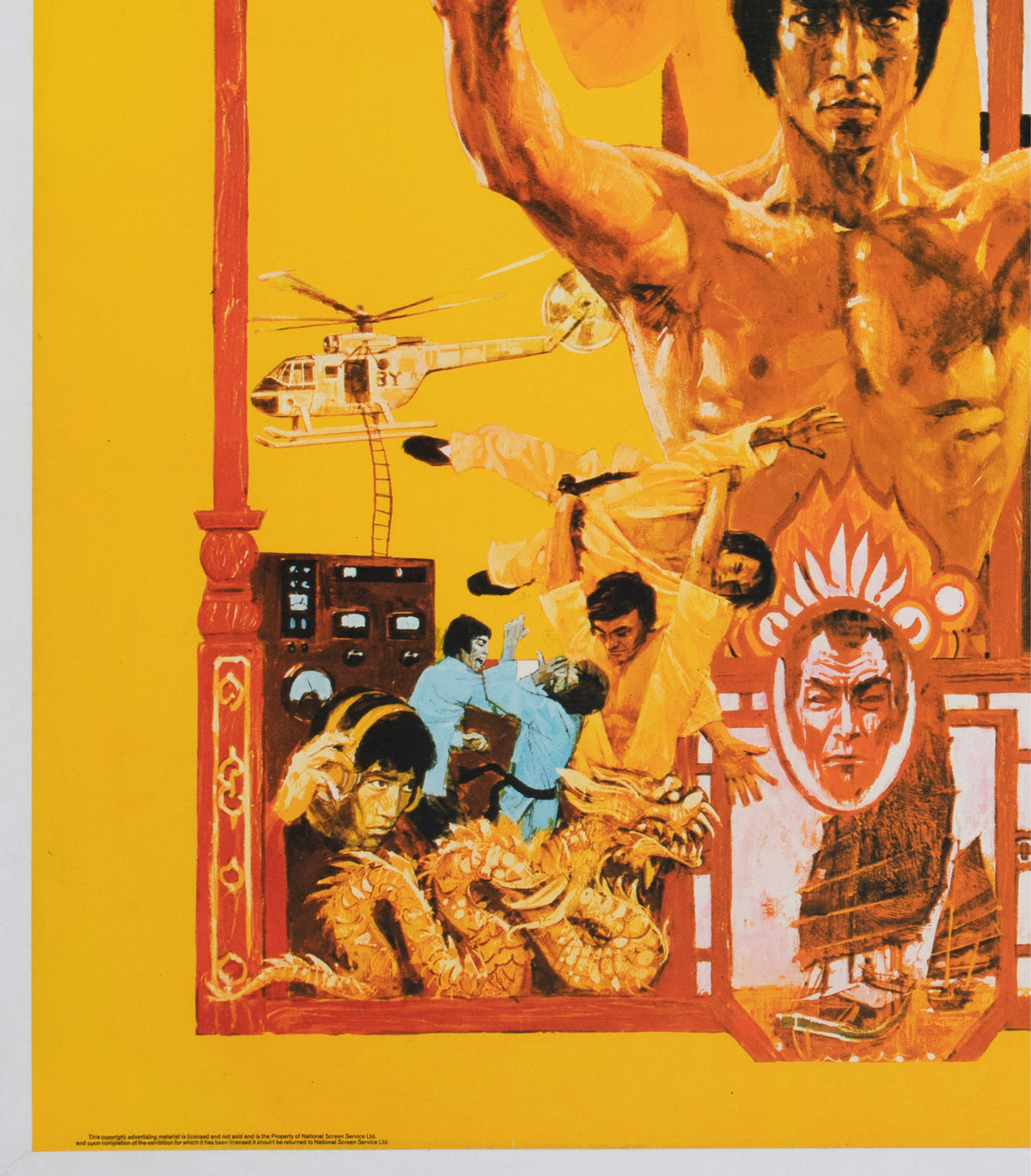 Enter the Dragon 1974 UK Quad Film Poster, Bruce Lee