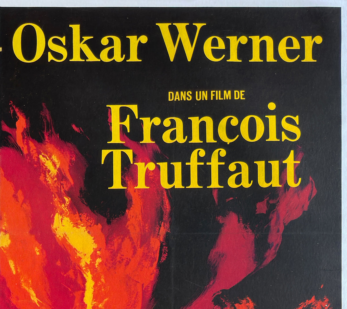 Fahrenheit 451 1967 French Grande Film Movie Poster, Guy Gerard Noel - detail