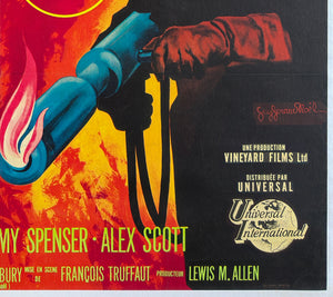 Fahrenheit 451 1967 French Grande Film Movie Poster, Guy Gerard Noel - detail