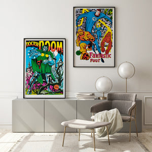 Fantastic Four 1970 Marvel Poster, Jack Kirby
