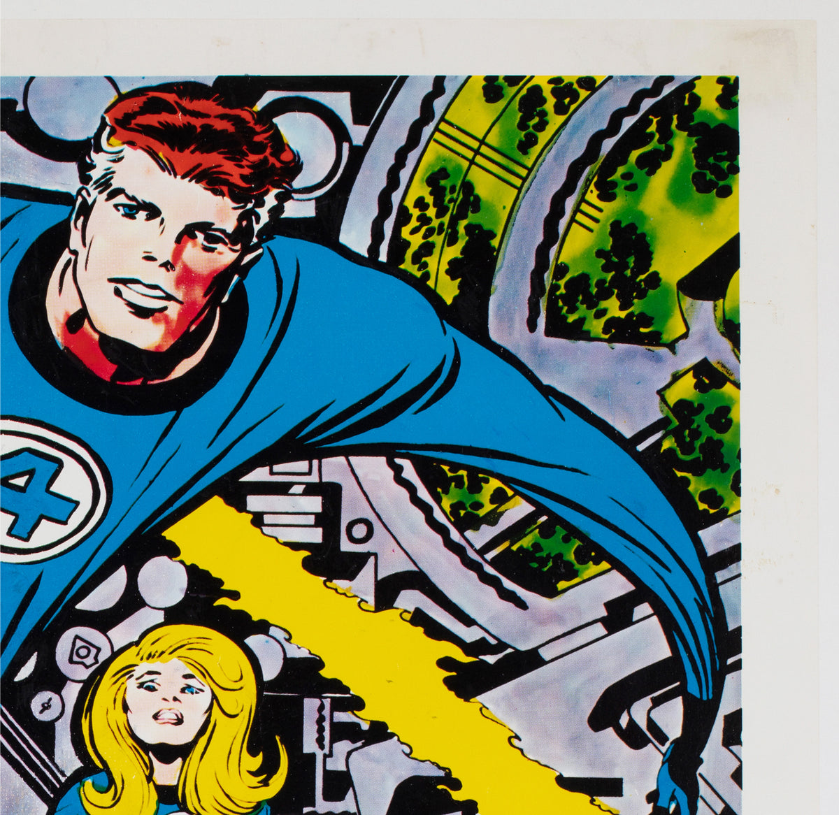 Fantastic Four 1970 Marvel Poster, Jack Kirby - detail