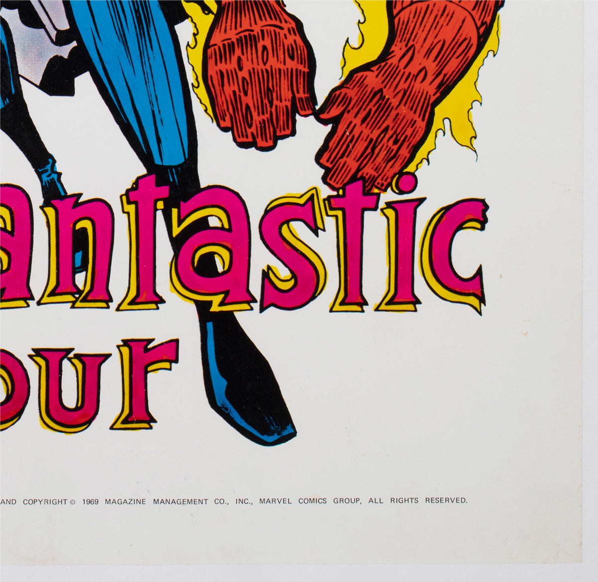Fantastic Four 1970 Marvel Poster, Jack Kirby - detail