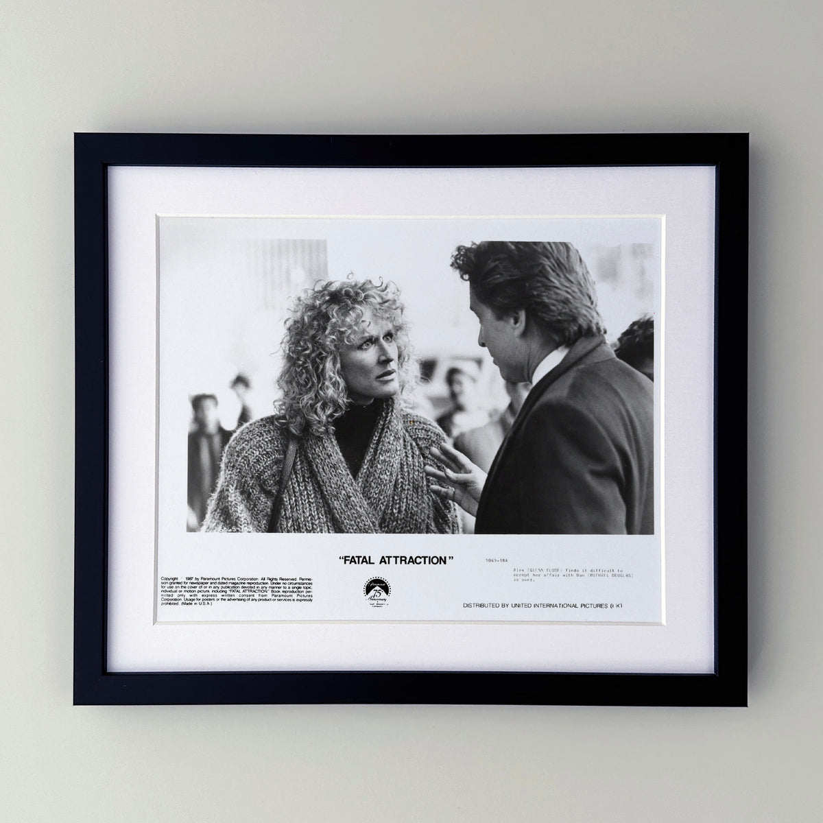 Fatal Attraction 1987 Publicity Film Movie Press Still Framed