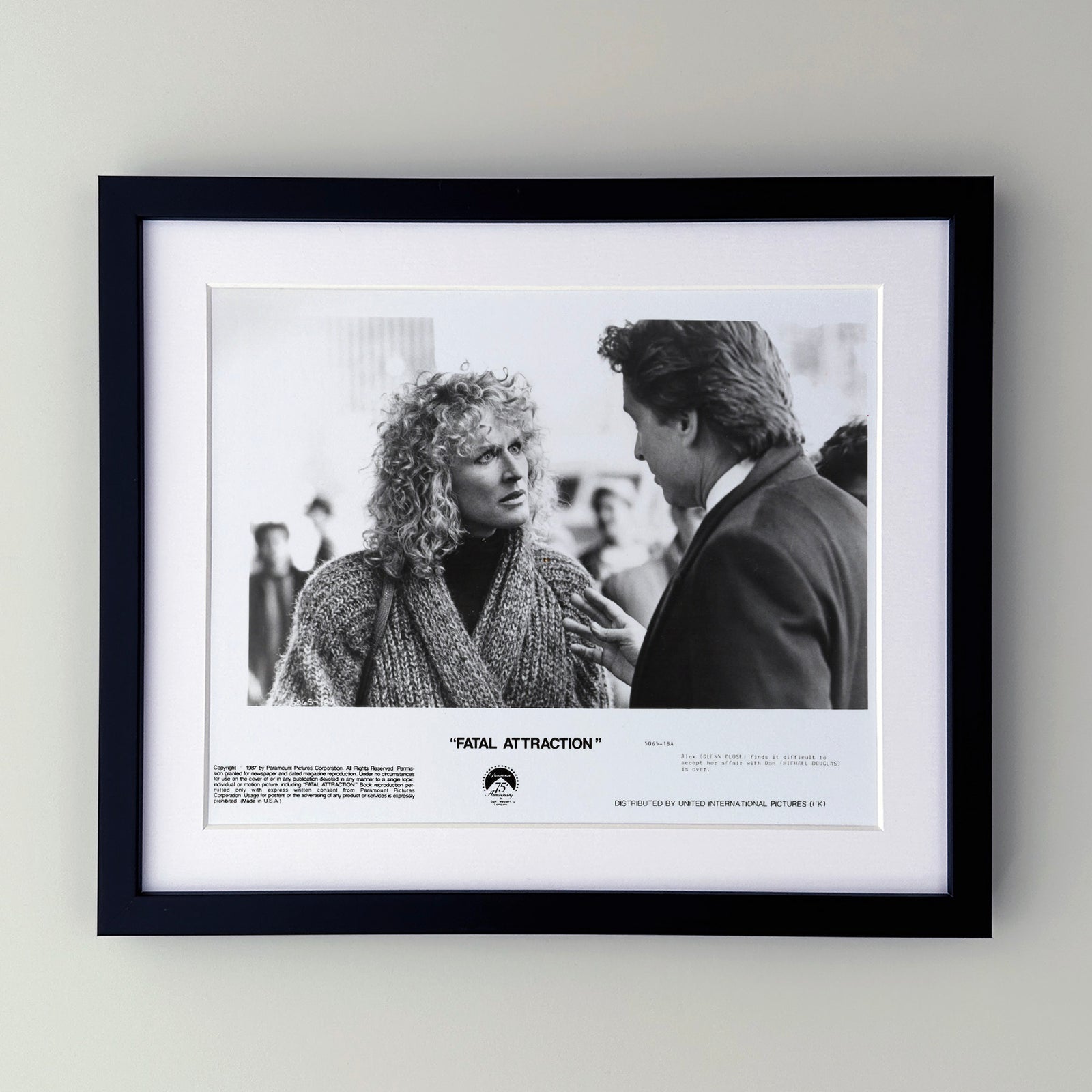 Fatal Attraction 1987 Publicity Film Movie Press Still Framed