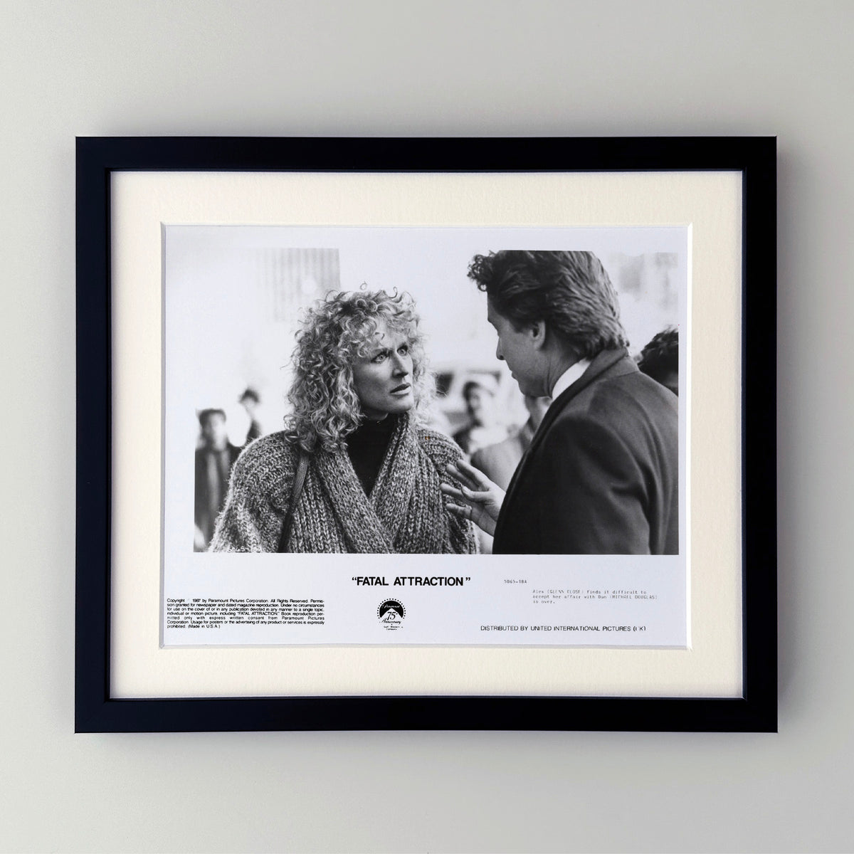 Fatal Attraction 1987 Publicity Film Movie Press Still Framed