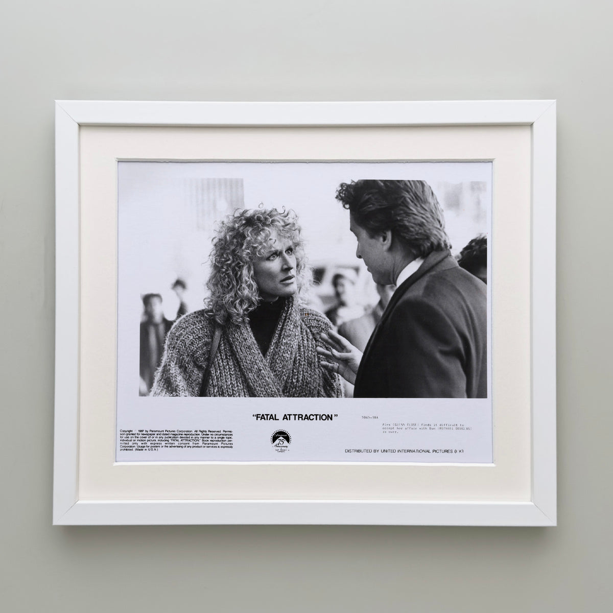 Fatal Attraction 1987 Publicity Film Movie Press Still Framed