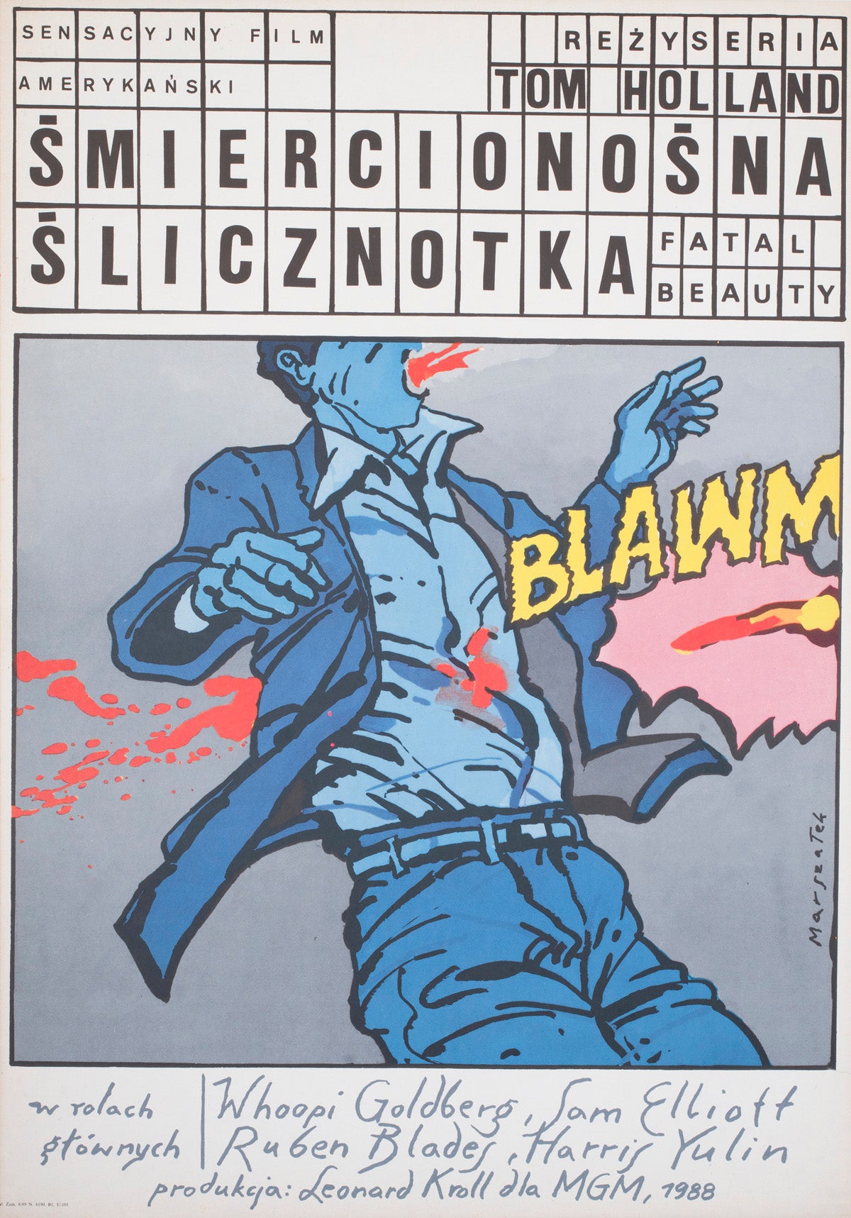 Fatal Beauty Polish Film Movie Poster, Grzegorz Marszalek