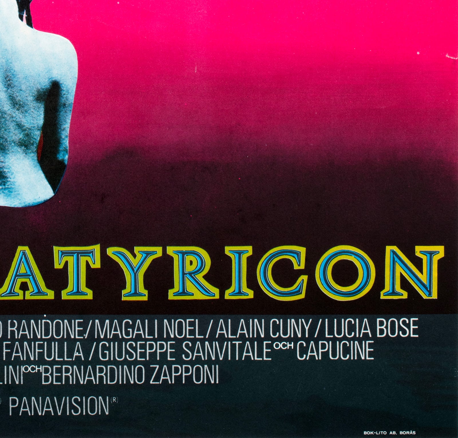 Fellini Satyricon 1969 Swedish Film Poster - detail
