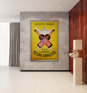 Felsina Ramazzotti 1926 Italian Oversized Alcohol Beverage Advertising Poster, Leonetto Cappiello