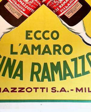 Felsina Ramazzotti 1926 Italian Oversized Alcohol Beverage Poster, Leonetto Cappiello - detail