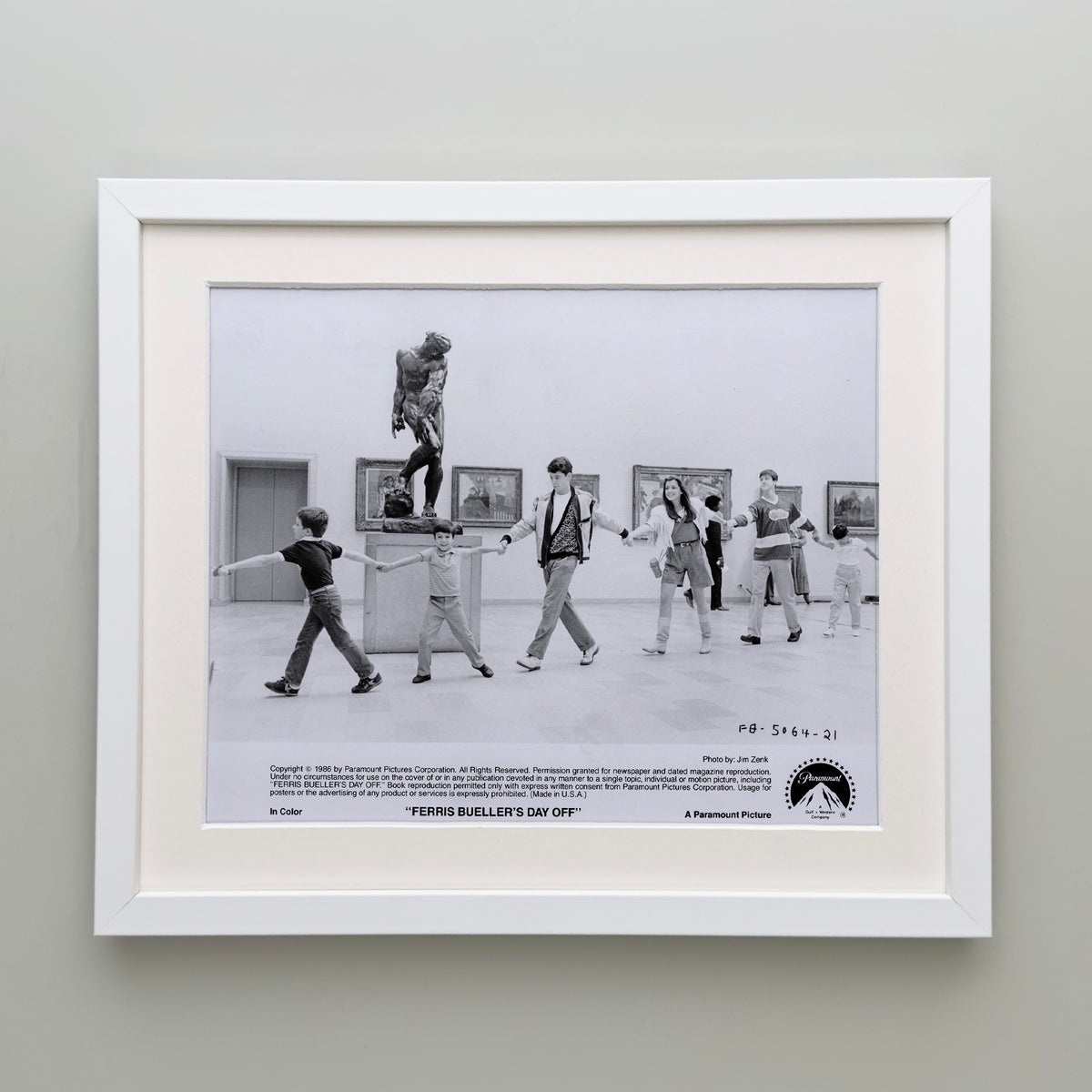 Ferris Buellers Day Off 1986 Film Movie Press Publicity Still Framed