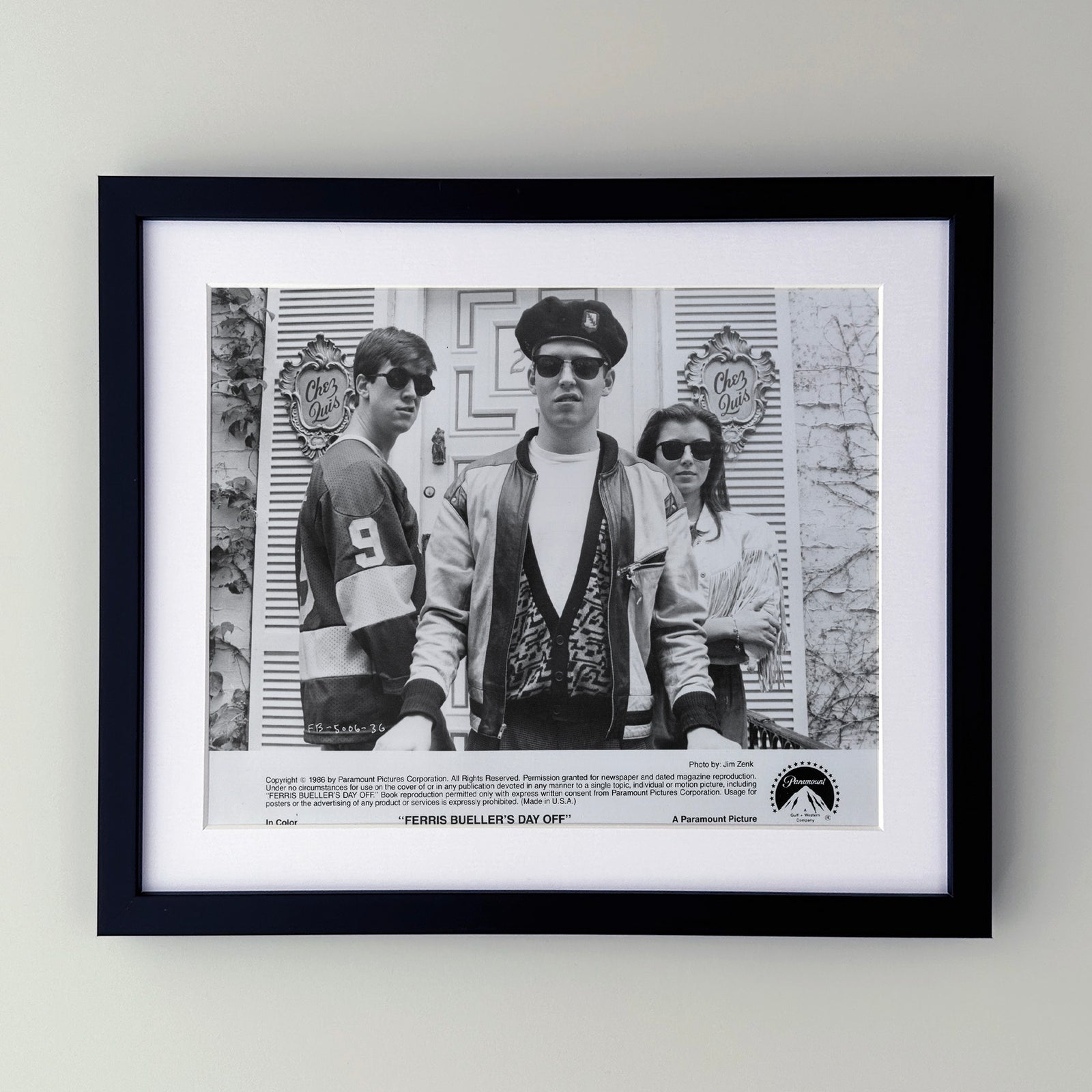Ferris Buellers Day Off 1986 Film Movie Press Publicity Still Framed