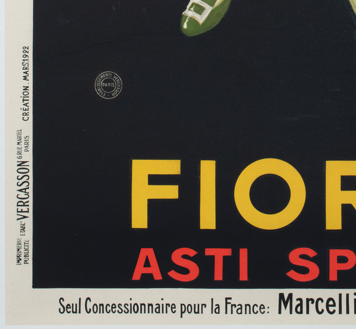 Fiorino 1922 Asti Spumante French Beverage Advertising Poster, Jean Dylen - detail