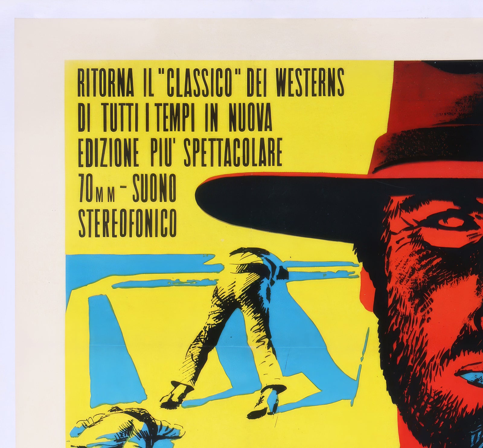 Fistful of Dollars R1968 Italian 2 Foglio Film Poster Michelangelo Papuzza - detail