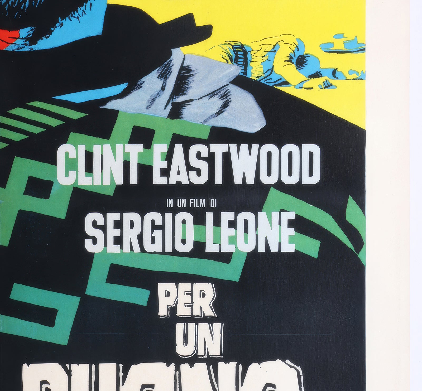 Fistful of Dollars R1968 Italian 2 Foglio Film Poster Michelangelo Papuzza - detail