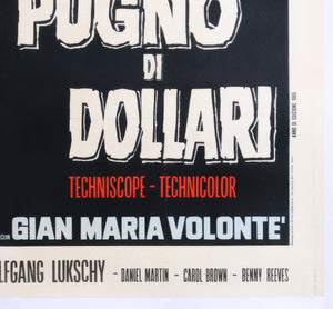 Fistful of Dollars R1968 Italian 2 Foglio Film Poster Michelangelo Papuzza - detail