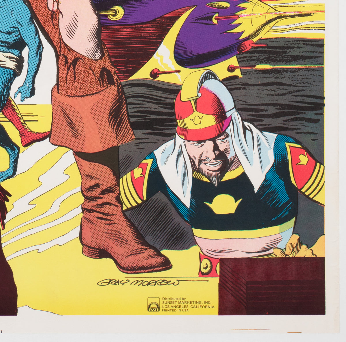 Flash Gordon 1972 King Features Syndicate Poster, Gray Morrow - detail