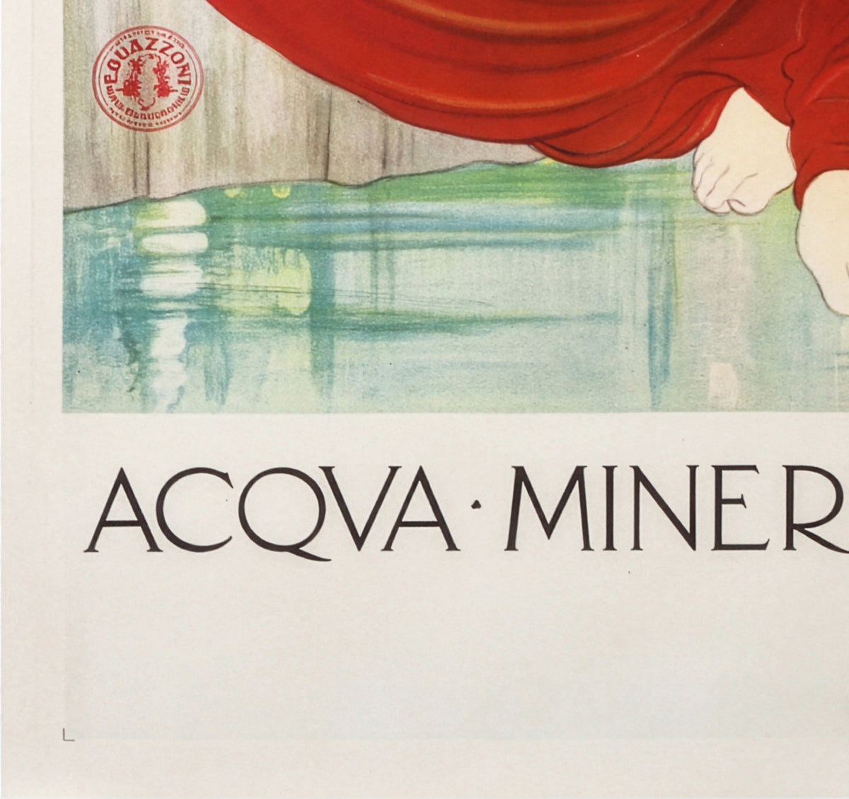 Fonte Meo 1910 Italian Advertising Poster, Francesco Nonni - detail