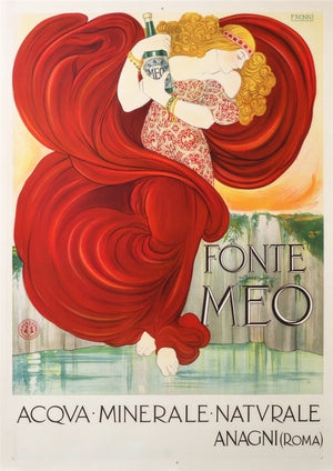 Fonte Meo 1910 Italian Advertising Poster, Francesco Nonni