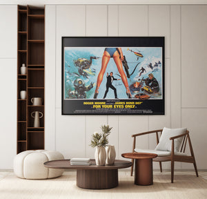 for your eyes only quad 1981 uk quad film movie poster brian bysouth