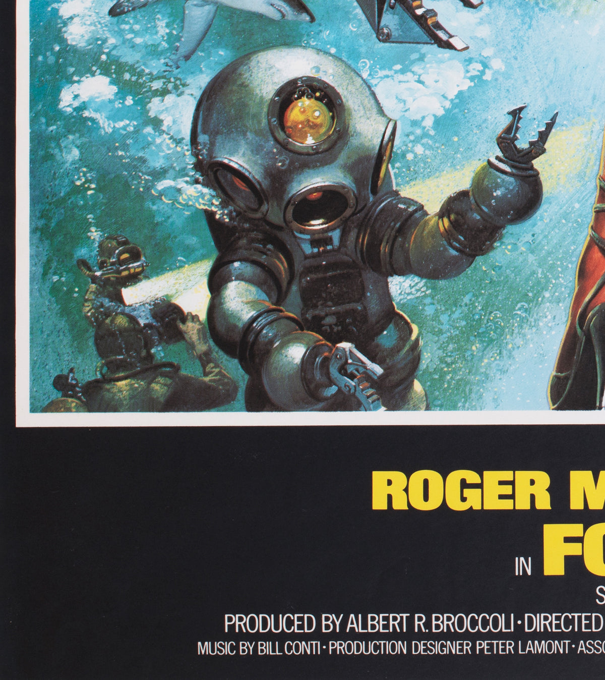 for your eyes only quad 1981 uk quad film movie poster brian bysouth - detail