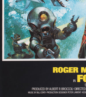 for your eyes only quad 1981 uk quad film movie poster brian bysouth - detail