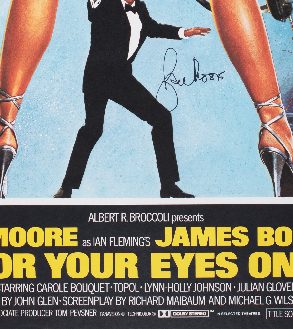 for your eyes only quad 1981 uk quad film movie poster brian bysouth - detail