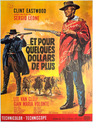 For a Few Dollars More 1966 French Grande Film Movie Poster, Jean Mascii