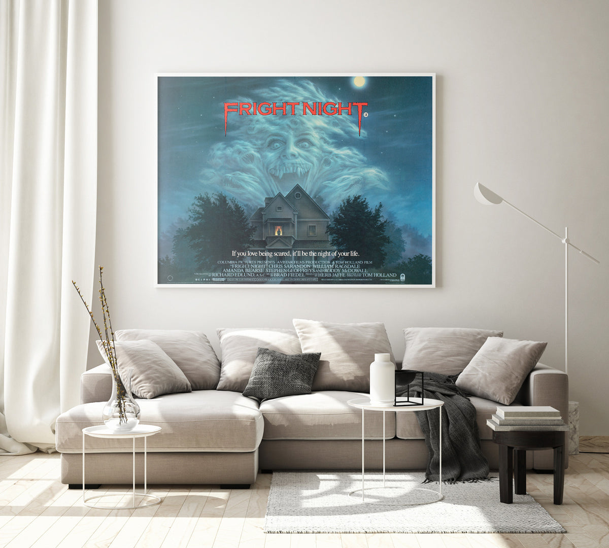 Fright Night 1985 UK Quad Film Movie Poster, Peter Mueller