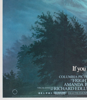 Fright Night 1985 UK Quad Film Movie Poster, Peter Mueller - detail