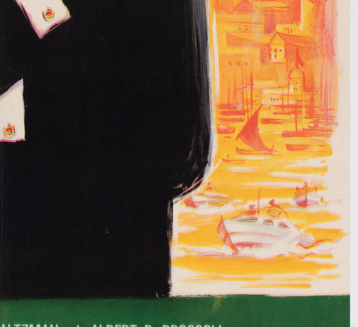 From Russia With Love 1964 French Moyenne Film Movie Poster, Boris Grinsson - detail