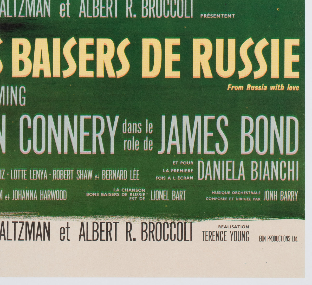 From Russia With Love 1964 French Moyenne Film Movie Poster, Boris Grinsson - detail