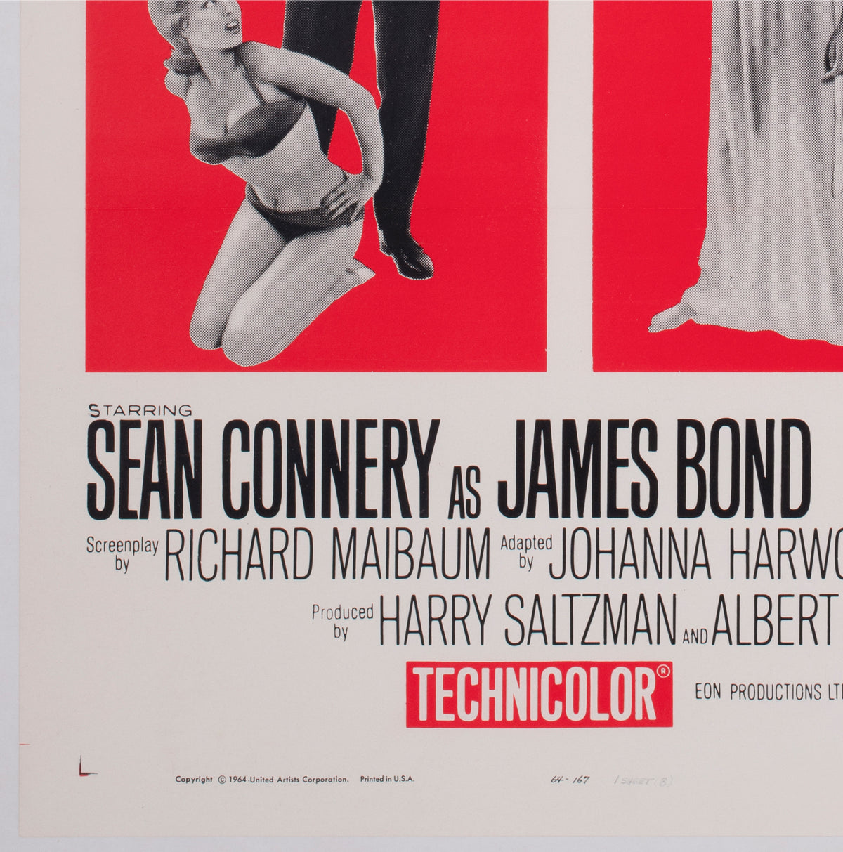 From Russia With Love 1964 US 1 Sheet Style B Film Movie Poster - detail