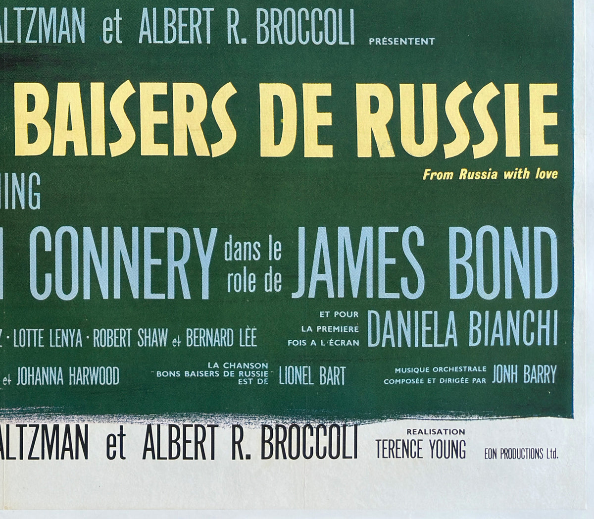 From Russia With Love R1970s French Grande Film Movie Poster, Boris Grinsson - detail