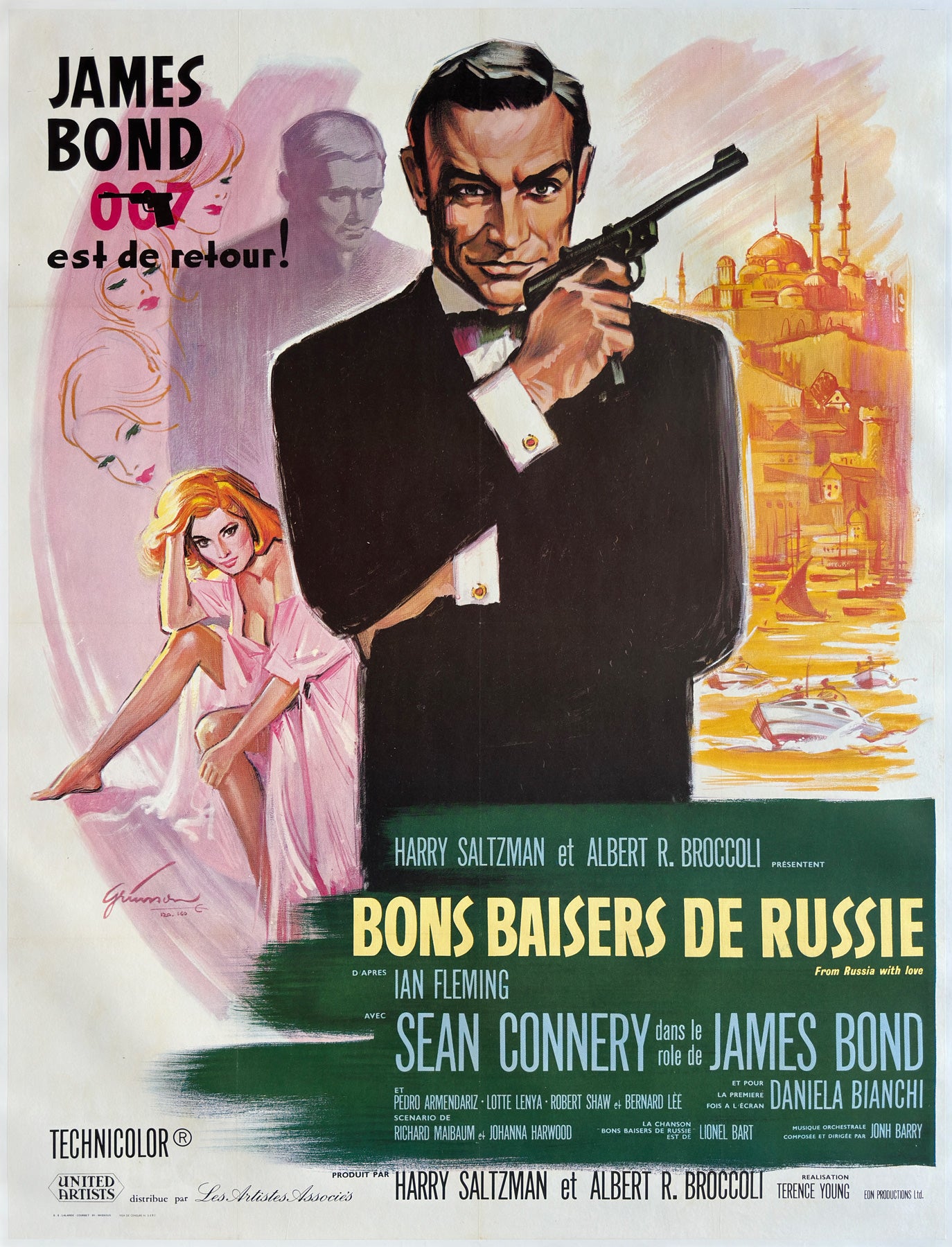 From Russia With Love R1970s French Grande Film Movie Poster, Boris Grinsson