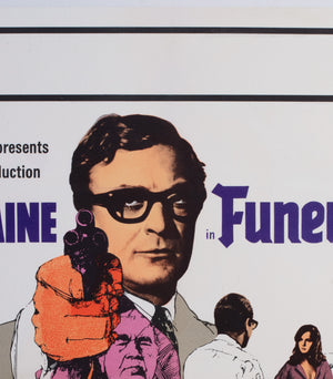Funeral in Berlin 1966 UK Quad Film Movie Poster, John Burningham - detail