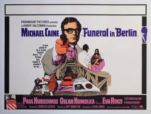 Funeral in Berlin 1966 UK Quad Film Movie Poster, John Burningham